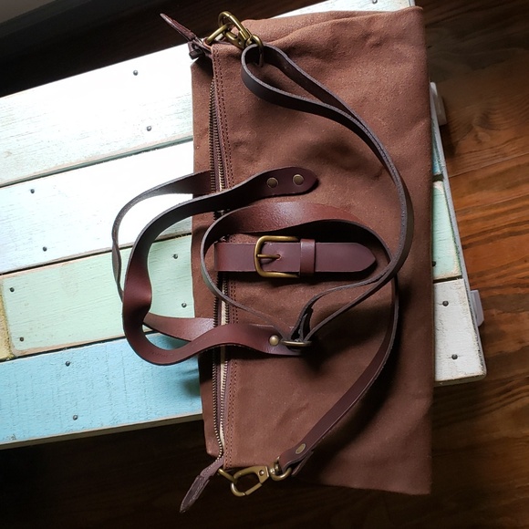 Saccoo Amsterdam Utility Tote Waxed Canvas Shoulder Bag - Picture 2 of 6